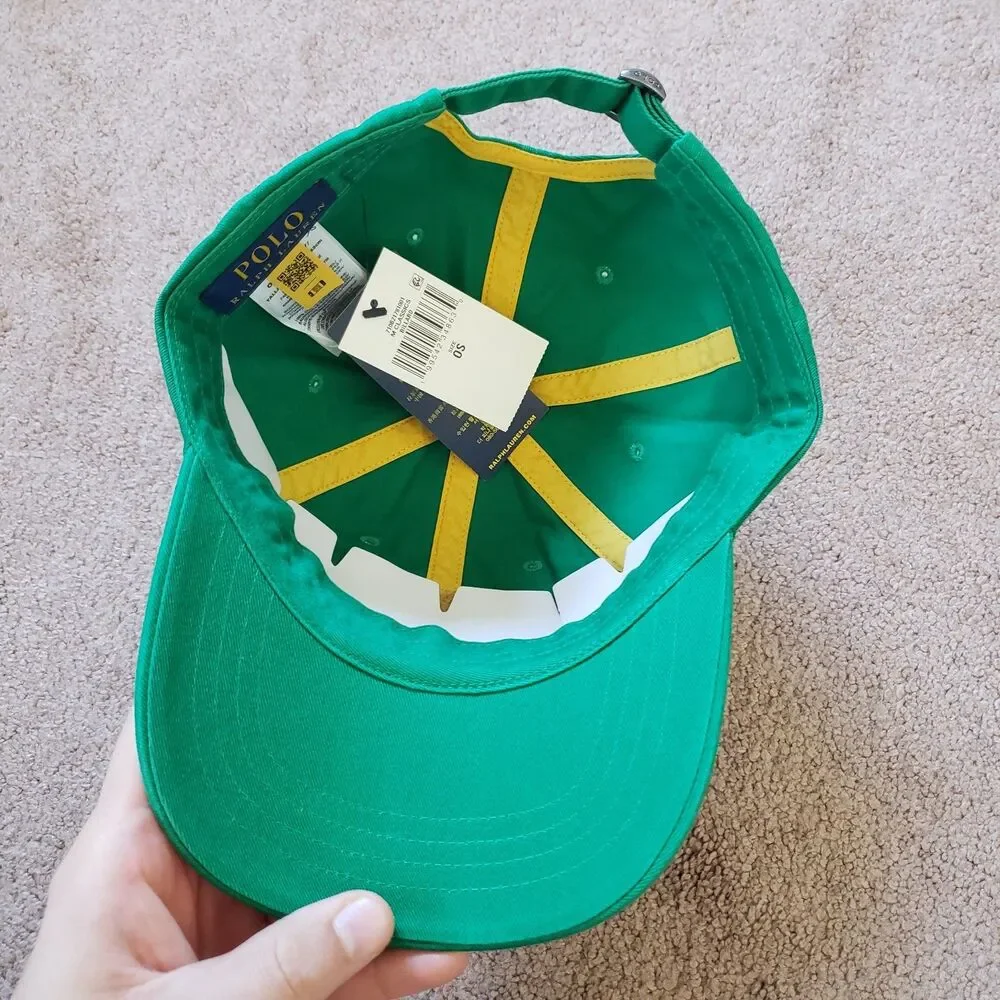 NWT Polo Ralph Lauren Brazil 2026 Soccer Adult Green Strapback Hat Cap Football